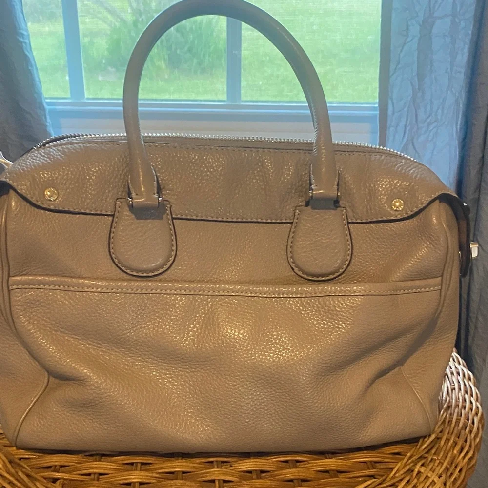 Coach Pebbled Leather Tote in Taupe - Picture 9 of 15